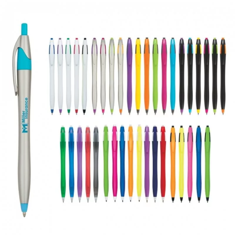 Colorful dart pens with logo customization for promotional giveaways