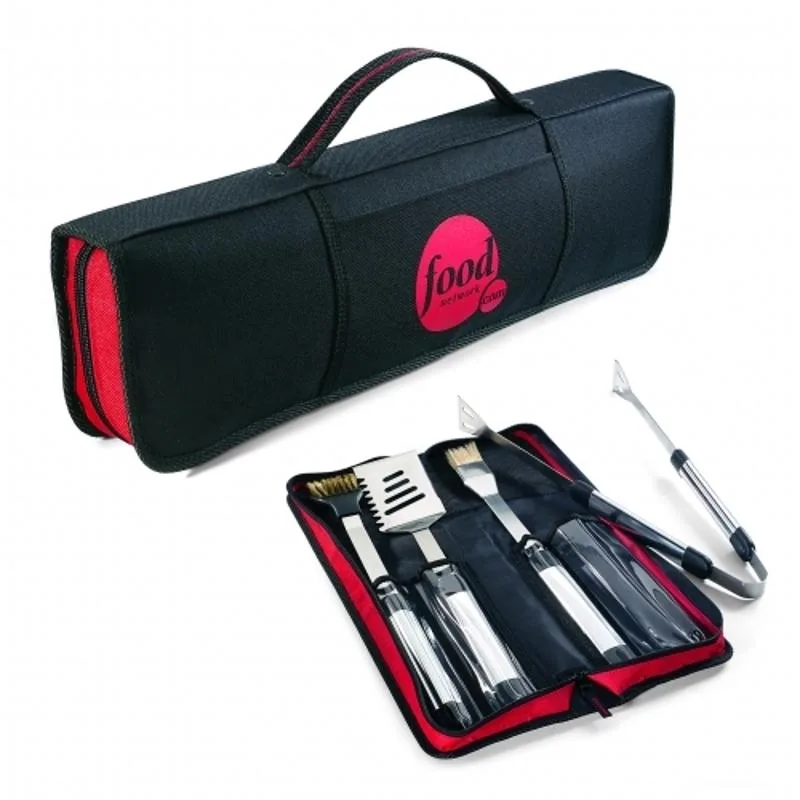 Grill Master promotional picnic barbeque kit with tools in a zip case