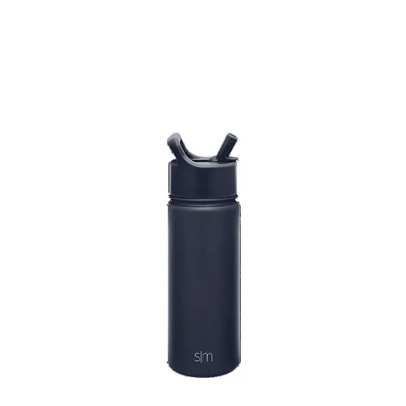 Simple Modern Summit water bottle in matte navy with dual spout.
