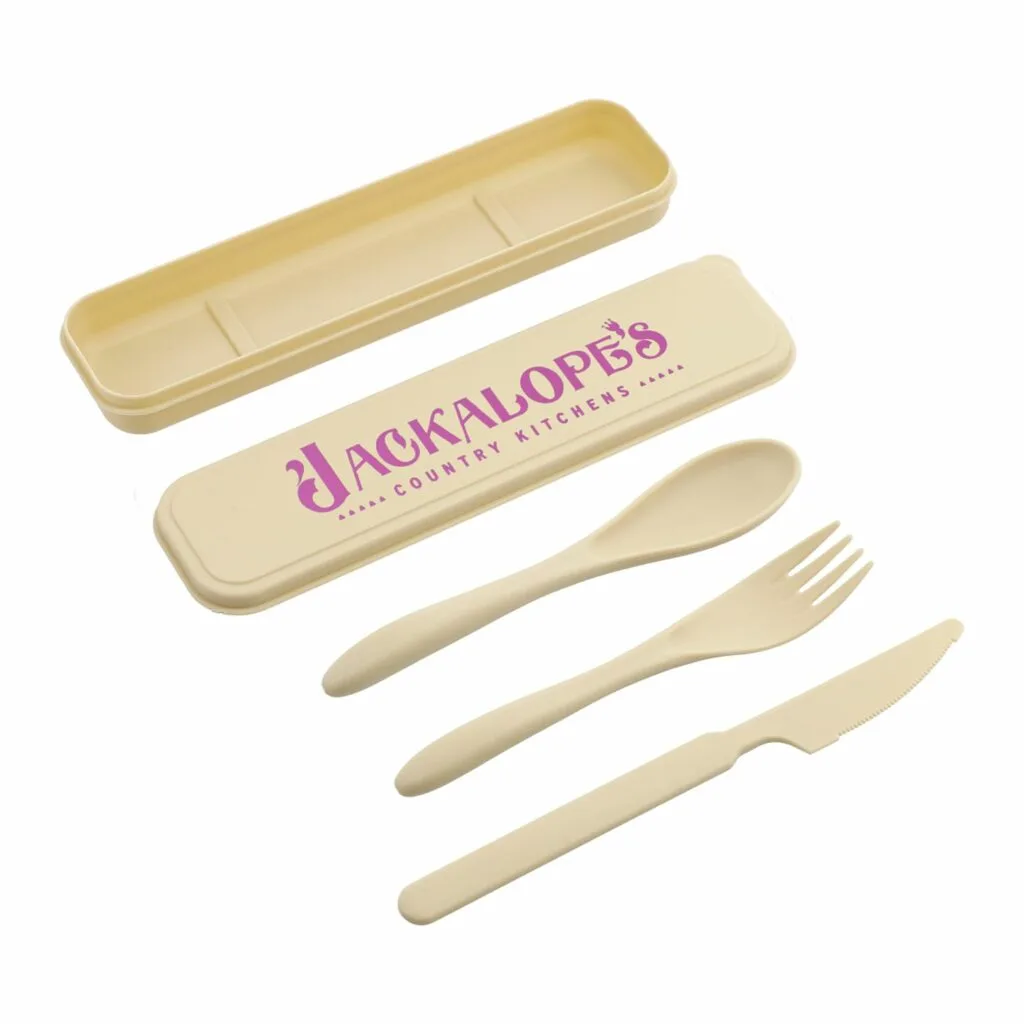 Personalized Bamboo Fiber Cutlery Set