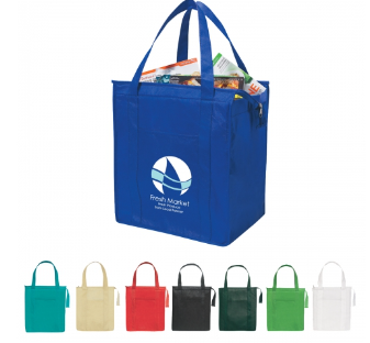 Insulated Zippered Tote Bag