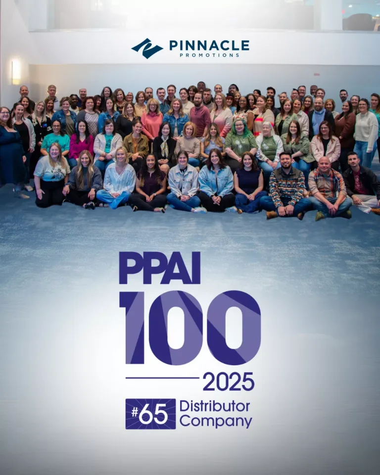 Pinnacle Promotions Named a Top Distributor in the 2025 PPAI 100
