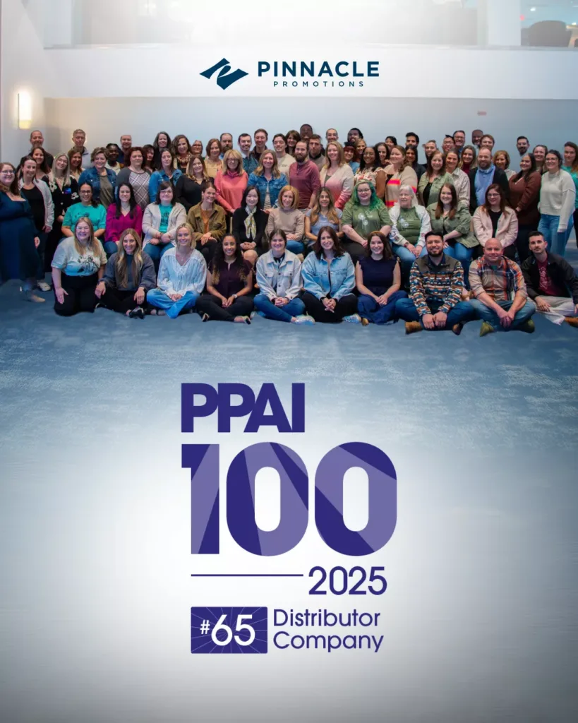 Pinnacle Promotions Named a Top Distributor in the 2025 PPAI 100