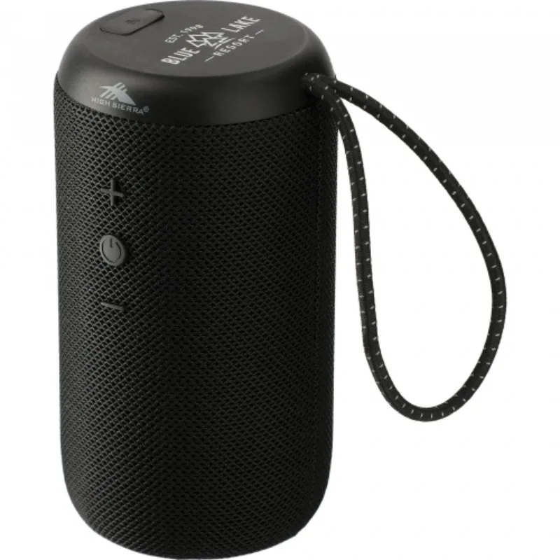 High Sierra wireless Bluetooth speaker with wrist strap for promotional tech giveaways