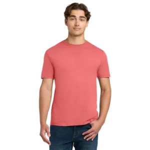 Man wearing coral Gildan Softstyle ring-spun cotton t-shirt ideal for screen printing custom logos