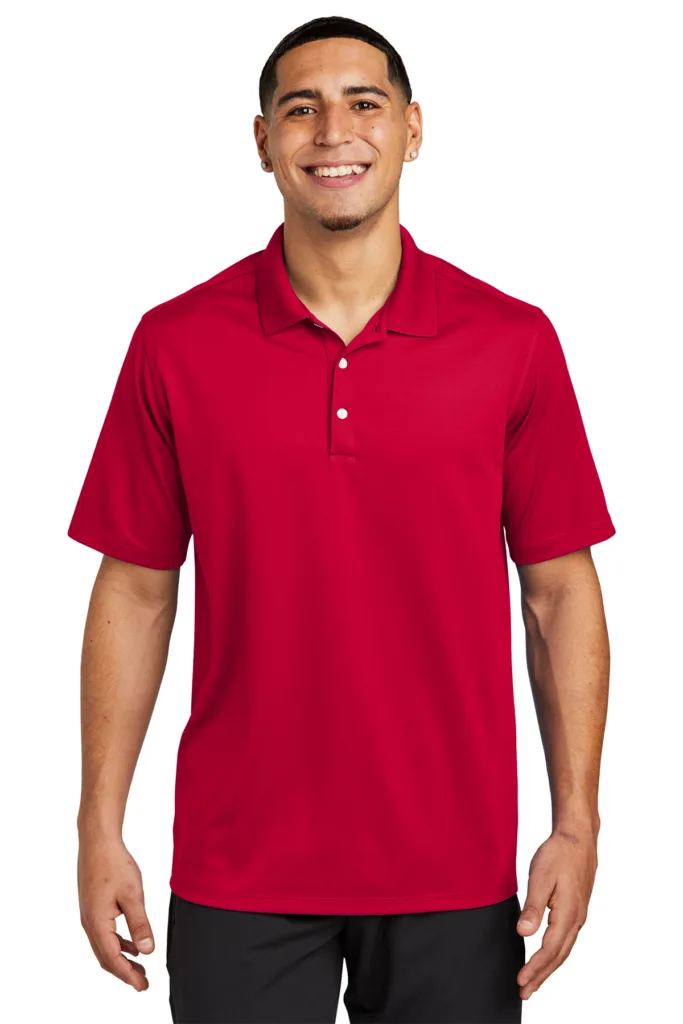 Sport-Tek UV Micropique men's polo shirt in deep red