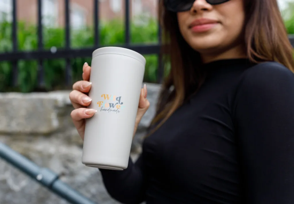 Custom tumbler to add as corporate retreat gift bag ideas