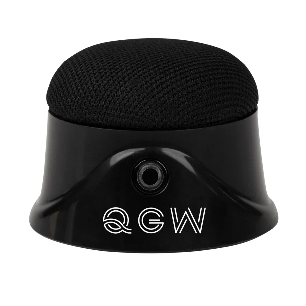Branded merch mini Bluetooth speaker with logo