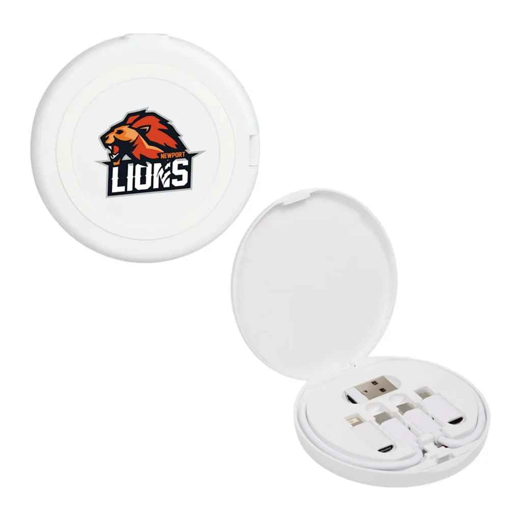 Wireless phone charging pad with school logo