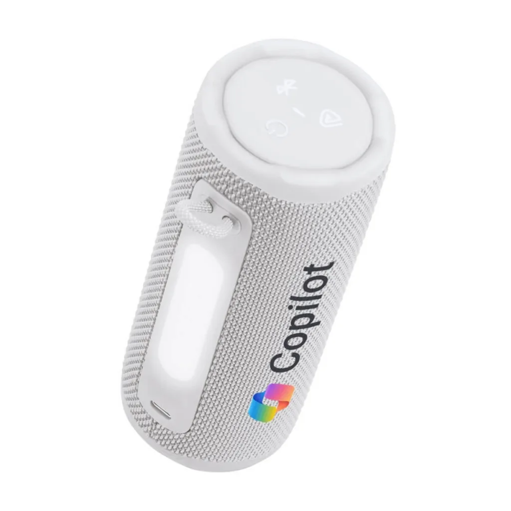 White JBL Bluetooth Speaker with logo