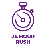 Purple 24 Hour Rush Icon