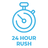 Blue 24 Hour Rush Icon