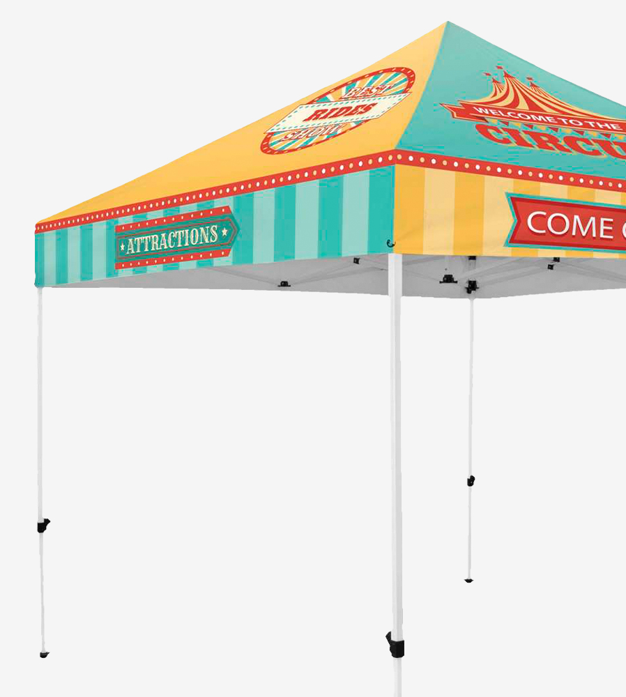 Full color decorated outdoor event tent